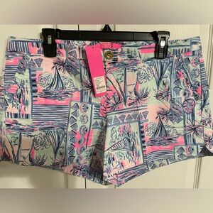 NWT Lilly Pulitzer Adie Ruffle Pocket Stretch Shorts Size 12